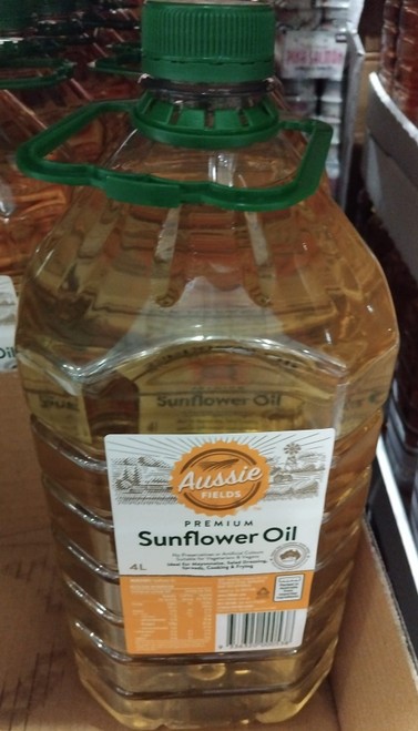 2 x AUSSIE FIELDS Sunflower Oil, 4L.