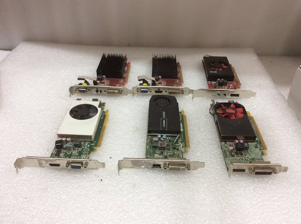 AMD FirePro W2100&NVIDIA Quadro Mixed Brand Graphics Card (Lot of 6)