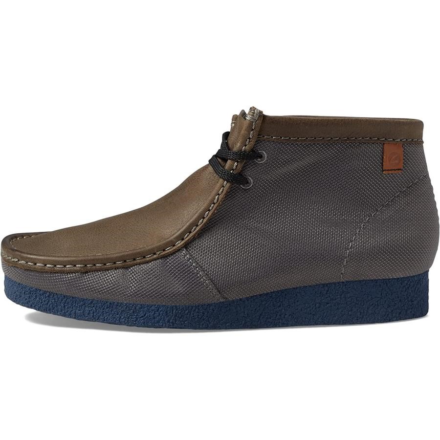 CLARKS Men's Shacre Boot, Size US7.5/EU40, Dark Grey Textile, 26169093. Bu
