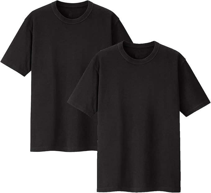 2-Pack BONDS Men's Raglan Crew Tees, Size 2XL (22), Black. Buyers Note - D