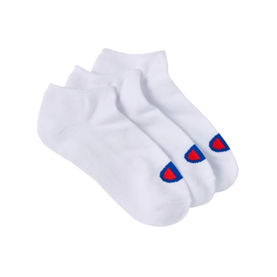 CHAMPION Junior 8pk Low Cut Socks, Size 13-3, White. Buyers Note - Discoun