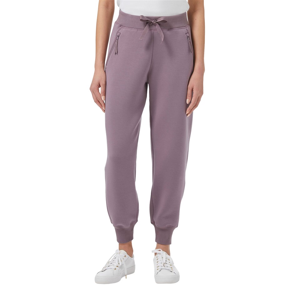 SIGNATURE Women's Soft Active Jogger, Size S, Purple. Buyers Note - Discou