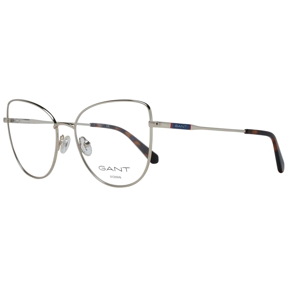 GANT Women's Glasses Frames, 56-17-140, Silver Metal/Brown Cat Eye (032), G
