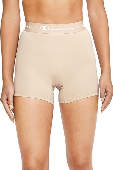 CHAMPION Women's CH POWERCORE 1/2 SRT Shorts, Latte, Large, CUYCN. RRP: $49