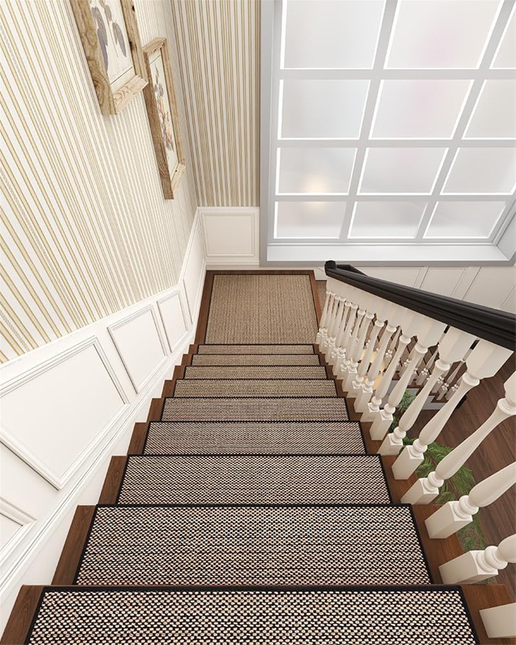 MINERS2000 Non Slip Stair-Treads, Rubber Backing Stair-Runners for Wooden S