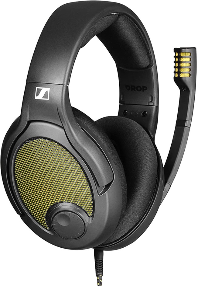 DROP + SENNHEISER PC38X Gaming Headset, Black/Yellow. NB: Used.