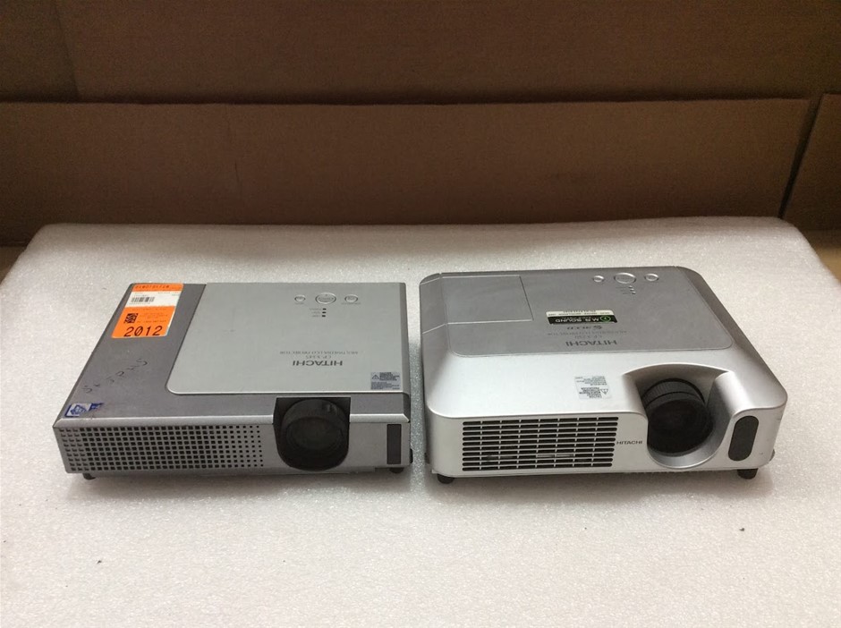 Hitachi CP-X250 and CP-X345 Multimedia LCD Projectors (Lot of 2)