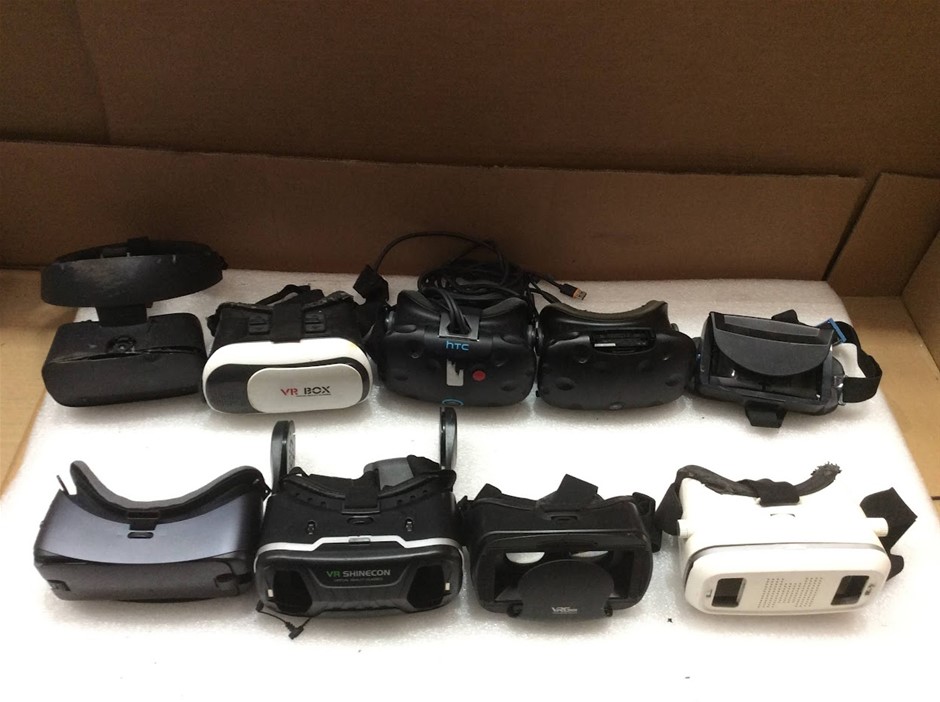 Mixed VR Headsets Virtual Reality Goggles (Lot of 9)