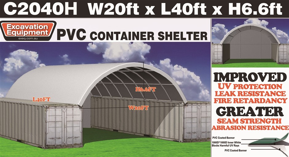 Heavy duty 40ft Container shelter with endwall(Unused)