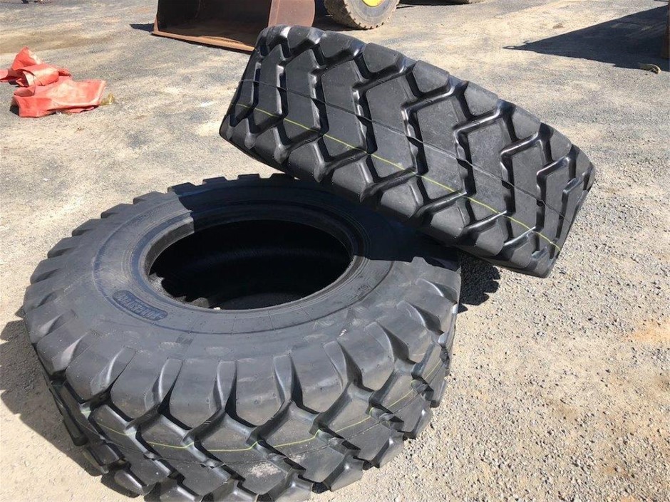 Quantity of 2 17.5-25 Earthmoving Tyres(Unused)