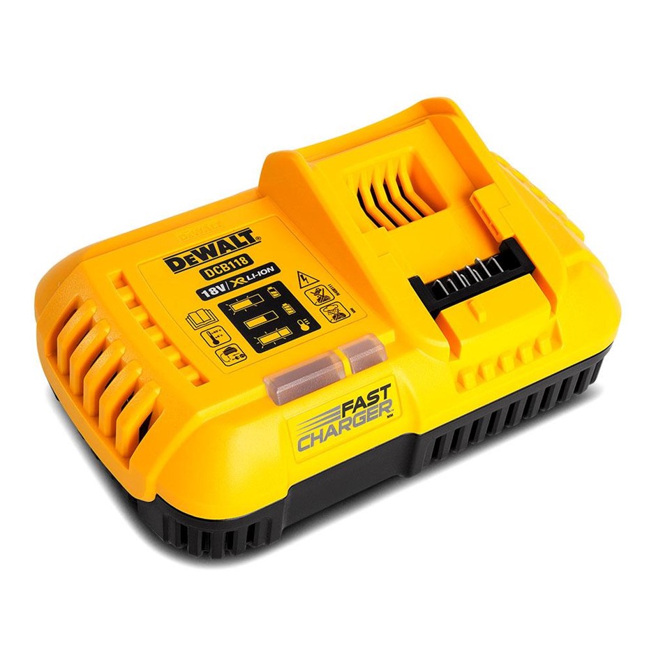 DeWALT 18V-54V Battery Fast Charger. NB: Not in Original Box. NB: Minor use