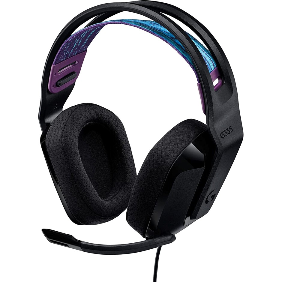 Logitech G G335 Wired Gaming Headset, Black. NB: Minor use.