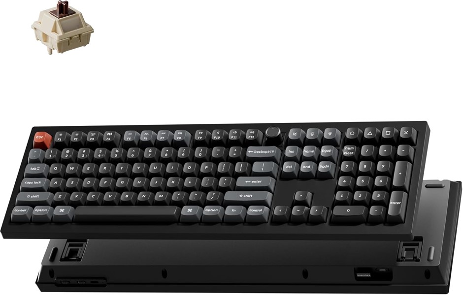 KEYCHRON V6 Ultra 8K Full Size Wireless Mechanical Keyboard, 8000Hz, Hot-Sw