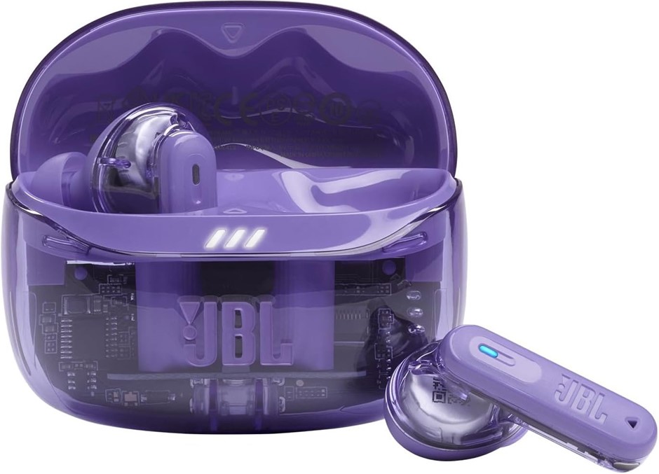 JBL Tune Beam 2 Ghost Edition, JBL Pure Bass Sound with Spatial Sound, Adap