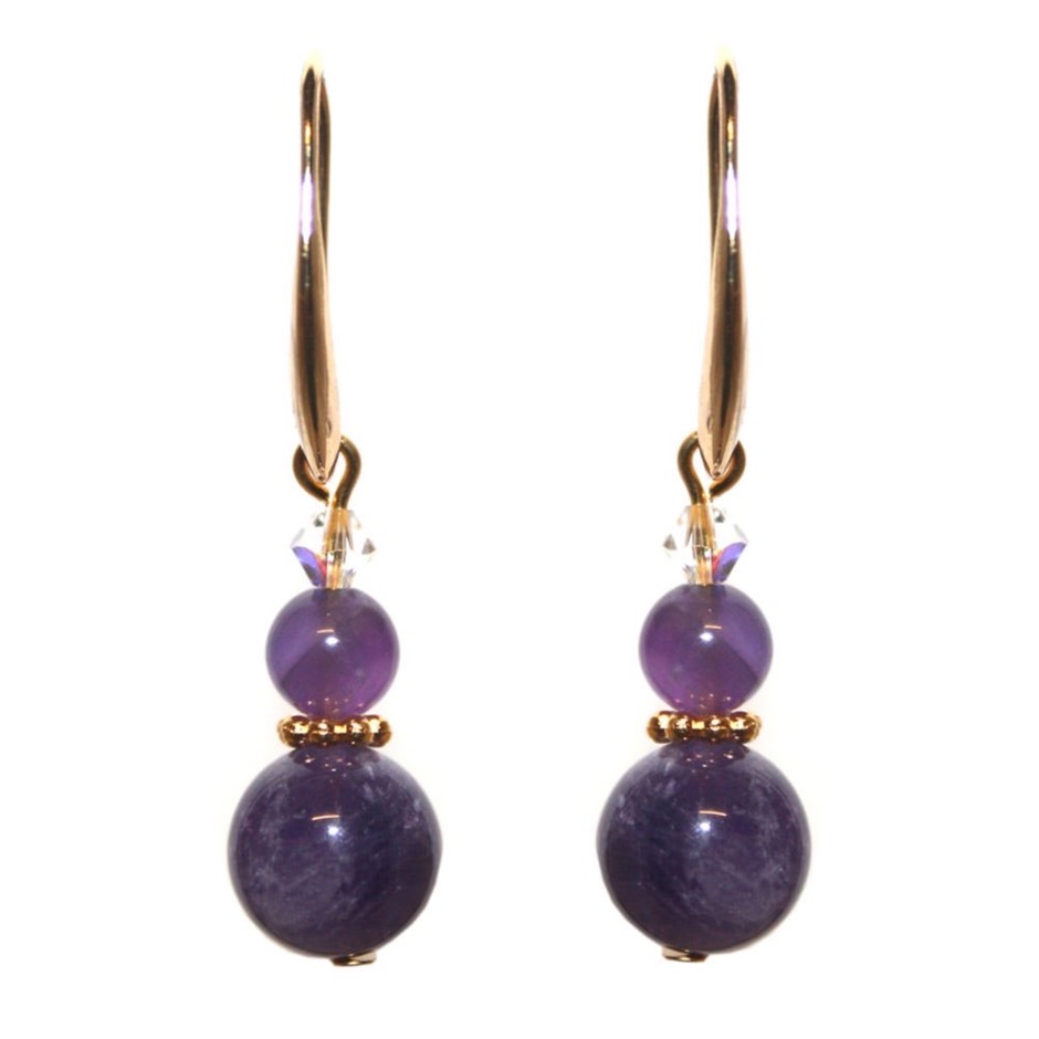 Amethyst & Swarovski® Crystal Earrings