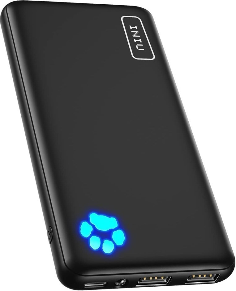 INIU Power Bank, Slimmest 10000mAh USB C Portable Charger, Triple 3A High-S