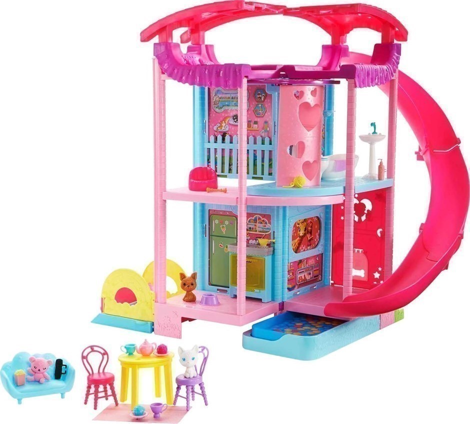 BARBIE Doll House, Chelsea Playhouse with 2 Pets, Furniture and Accessories