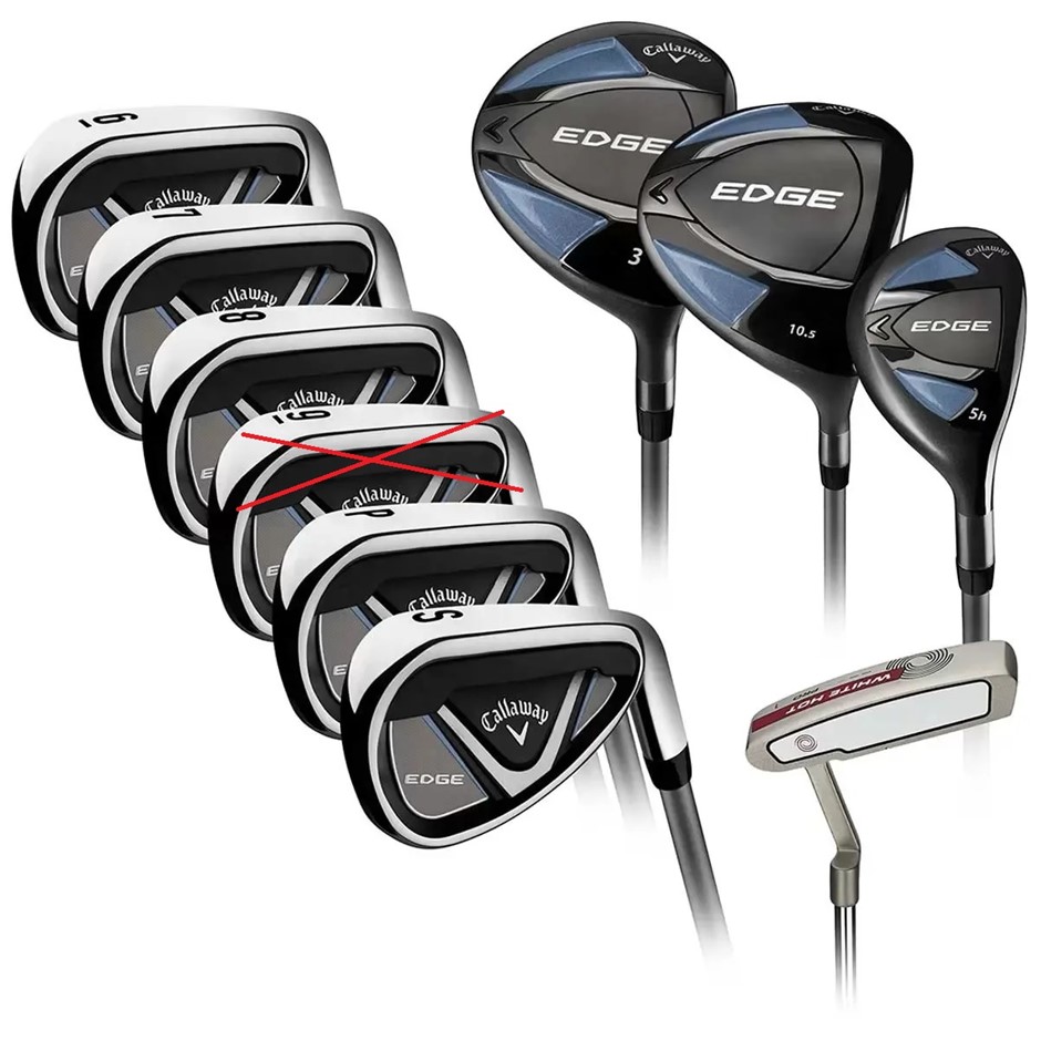 CALLAWAY Edge Men's 10pc Piece Right Handed Regular Steel Flex Golf Club Se
