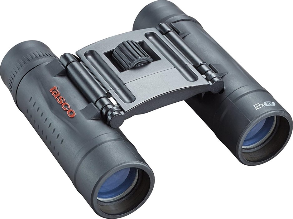 TASCO Essentials 12X25 ROOF Black Binocular - SKU: TA178125