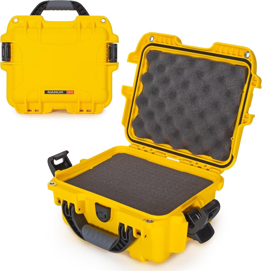 Nanuk 905 Waterproof Hard Case with Foam Insert - Yellow
