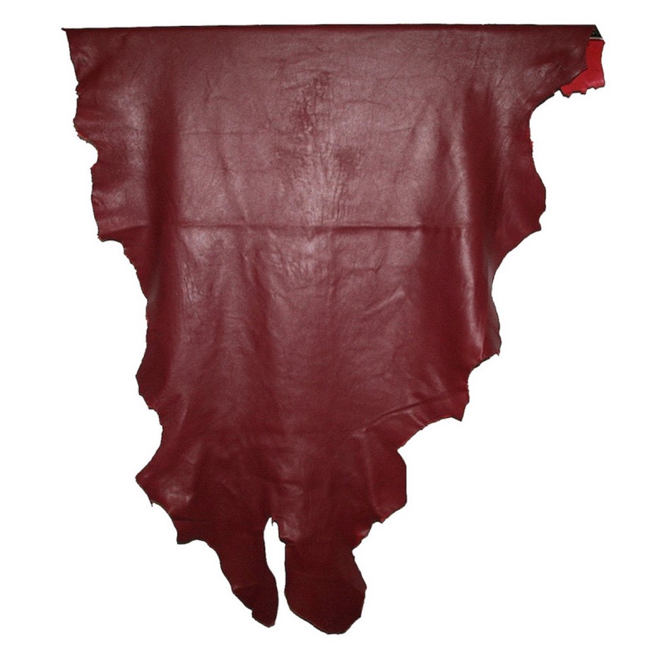 7sqft Top Grade Burgandy Nappa Lambskin Leather Hide