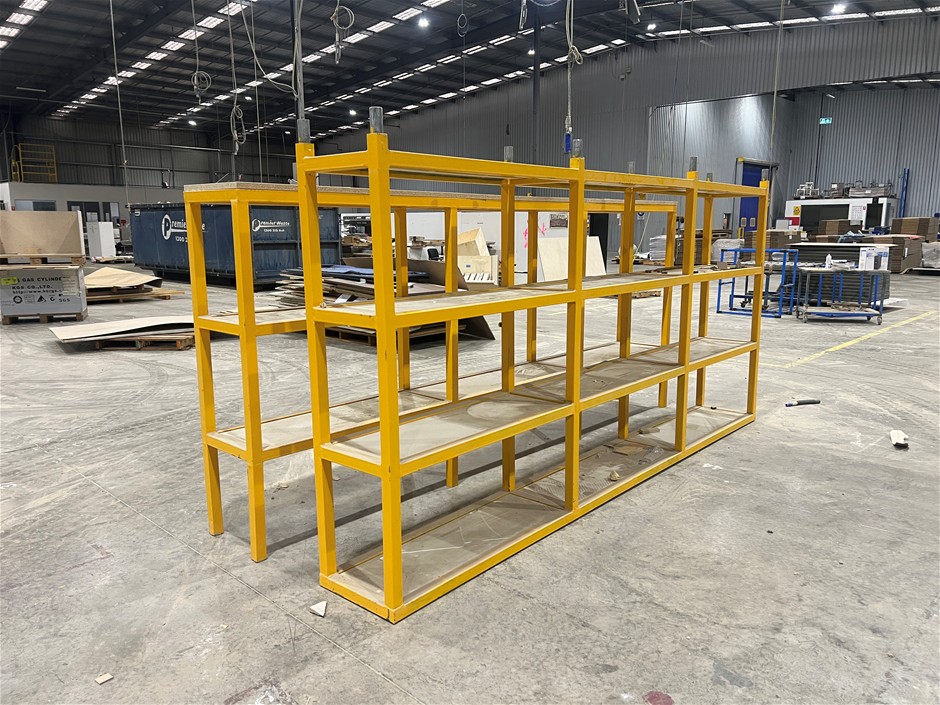 6 Tier Shelving Unit with timber Inserts