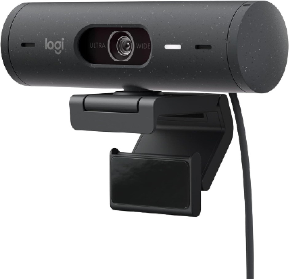LOGITECH Brio 500 Full HD Webcam with Auto Light Correction, Auto-Framing,