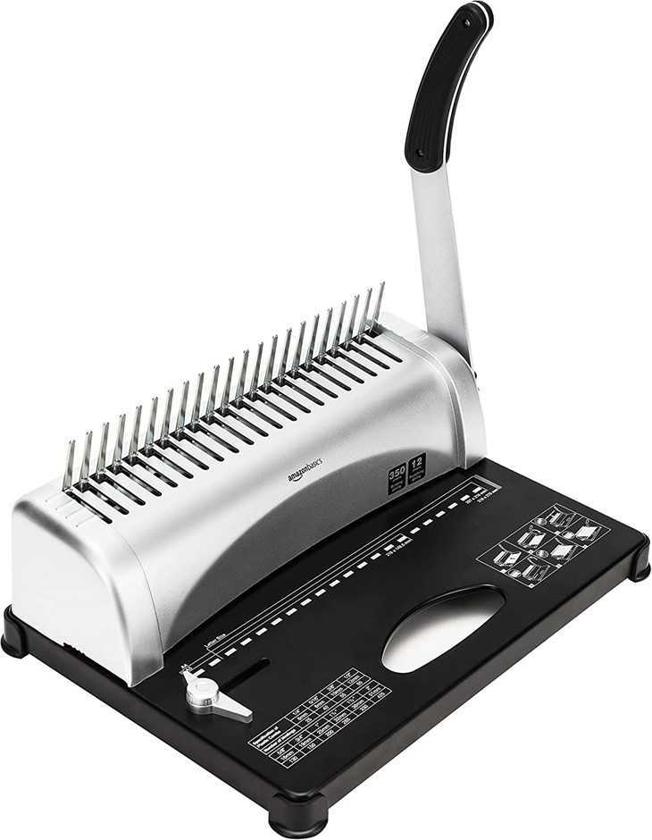 AMAZON BASICS Comb Binding Machine. NB: Untested.