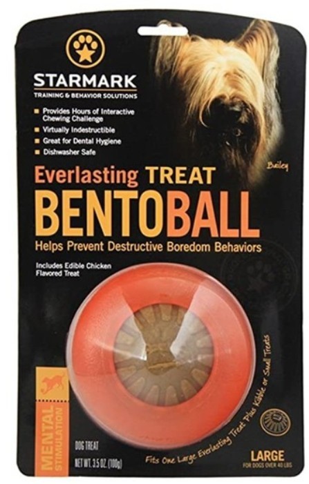 Starmark Everlasting Bento Ball - Treat Dispensing Toy For Dogs- Large