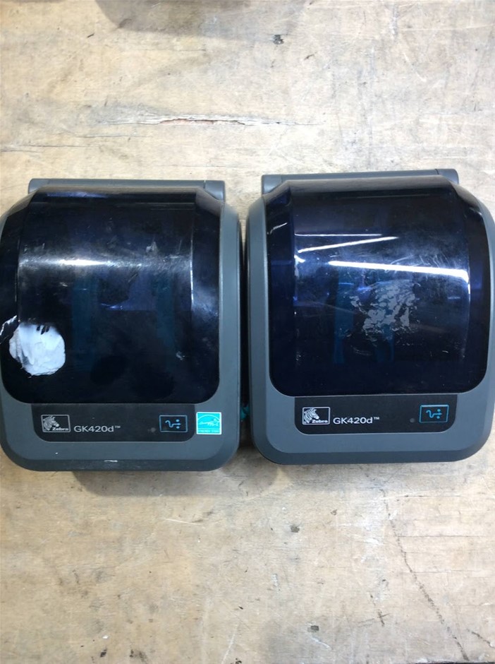 Zebra GK420d Desktop Label Printer (Lot of 2)