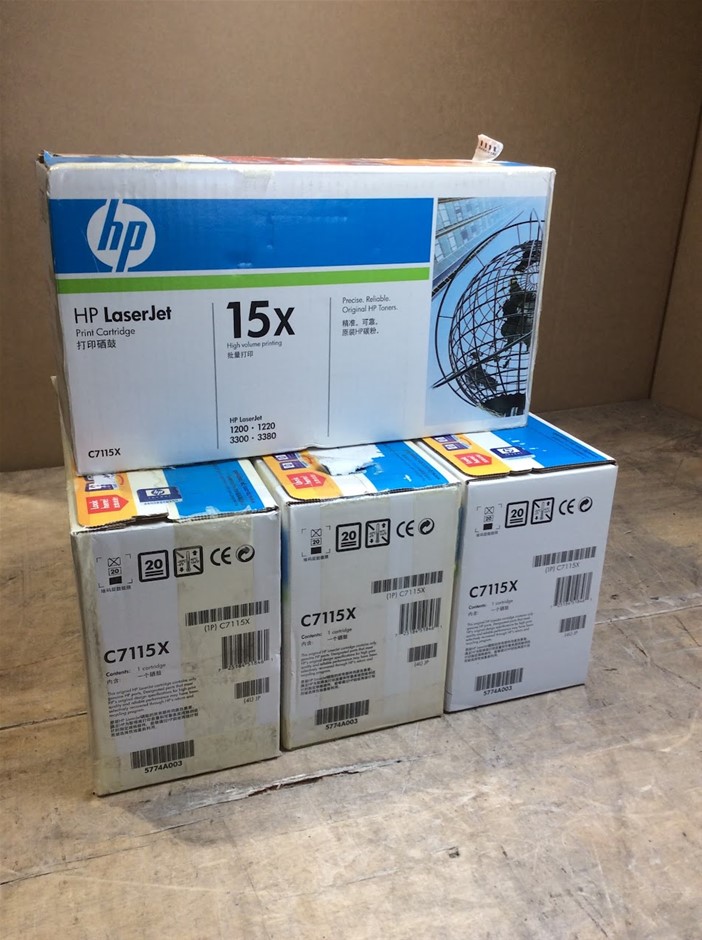 HP 15X C7115X LaserJet Toner Cartridge (Lot of 4)