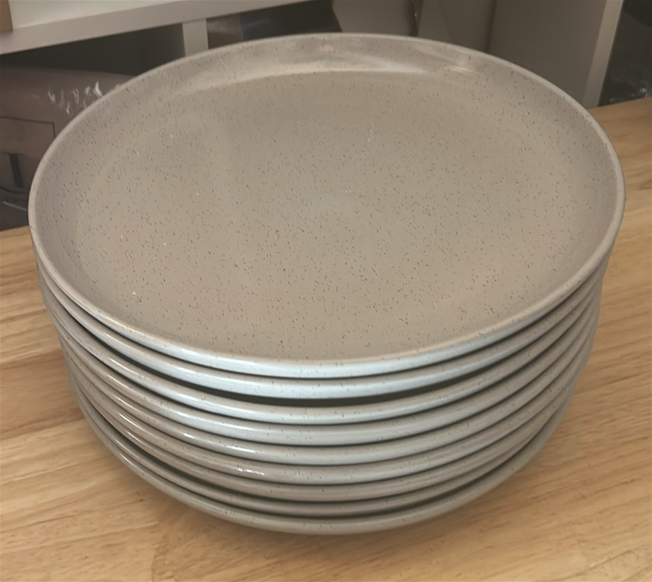 9x Home&Co Heavy Duty Speckled Dinner Plates