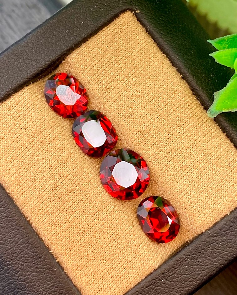 6.60 CT Natural Intense Red Rhodolite Garnet