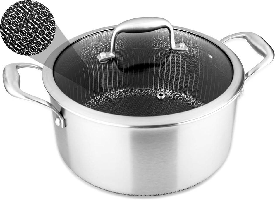 NUTRICHEF 5 QT Stainless Steel Stew Pot