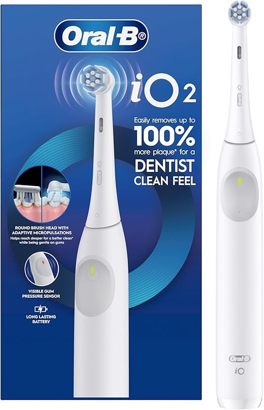 Oral-B iO Series 2 Gentle Clean Electric Toothbrush, White. NB: brush head