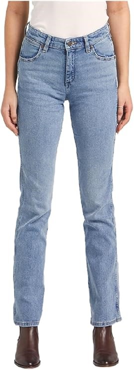 WRANGLER Women's Mid Waist Bootcut Jeans, Size 10, Faded Stone, W/091051. R