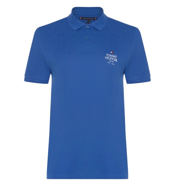 TOMMY HILFIGER Men's IC Stack Chest Reg Polo, Size XL, 96% Cotton, Monochro
