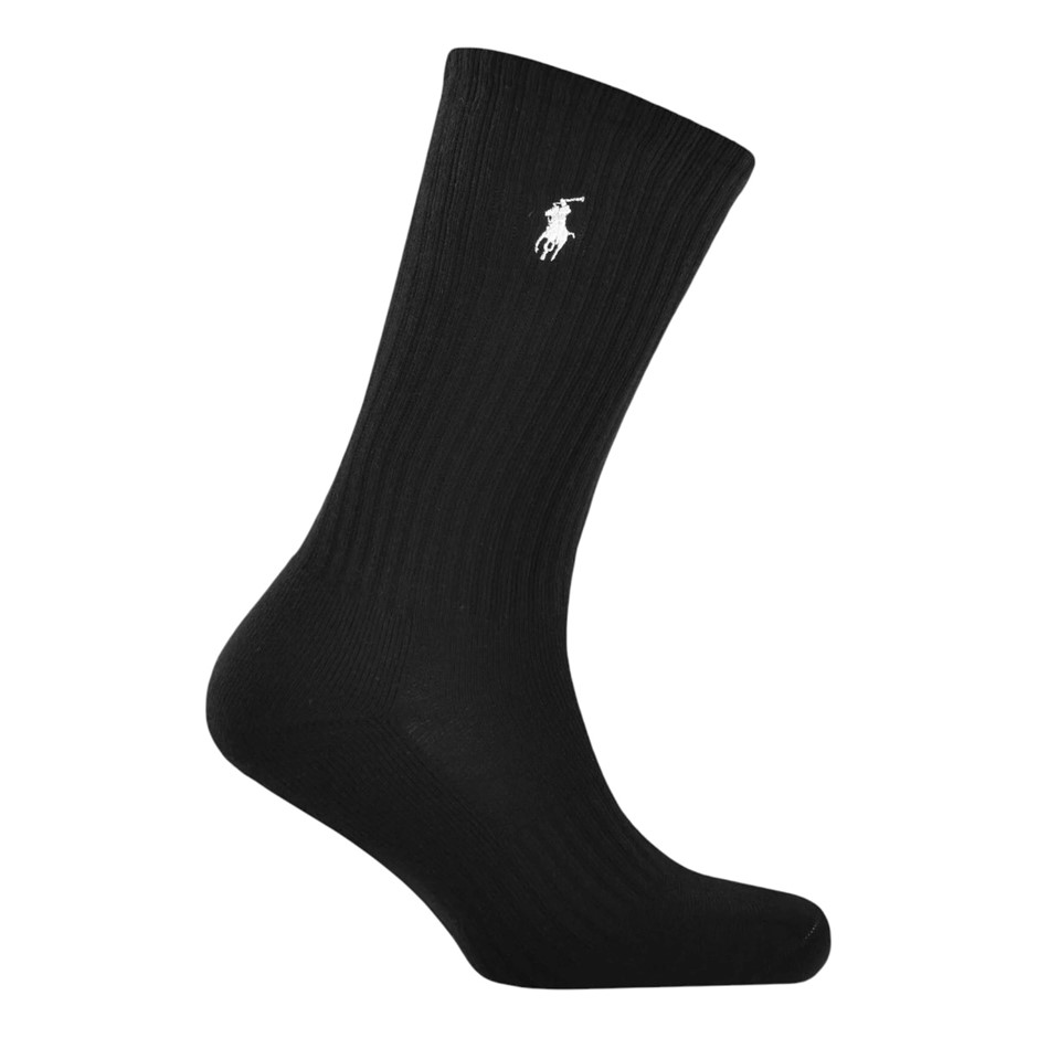 5 Pairs x POLO RALPH LAUREN Men's Half Cushion Crew Socks, Sock Size 10-13,