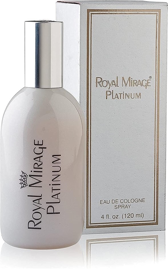 ROYAL MIRAGE Eau de Cologne Spray, 120ml, Platinum.
