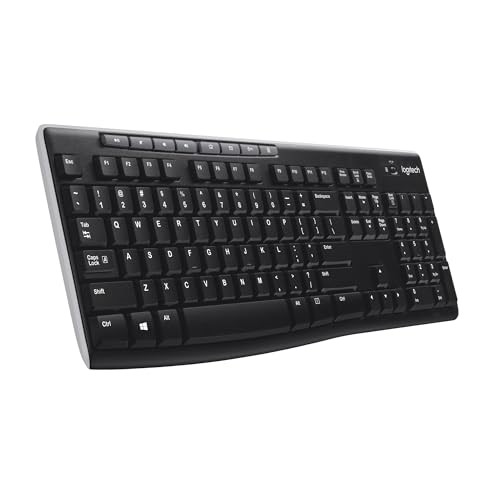 LOGITECH K270 Wireless Keyboard for Windows, 2.4 GHz Wireless, Full-Size, N
