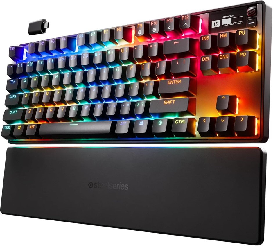 STEELSERIES Apex Pro TKL Wireless HyperMagnetic Gaming Keyboard, OLED Scree