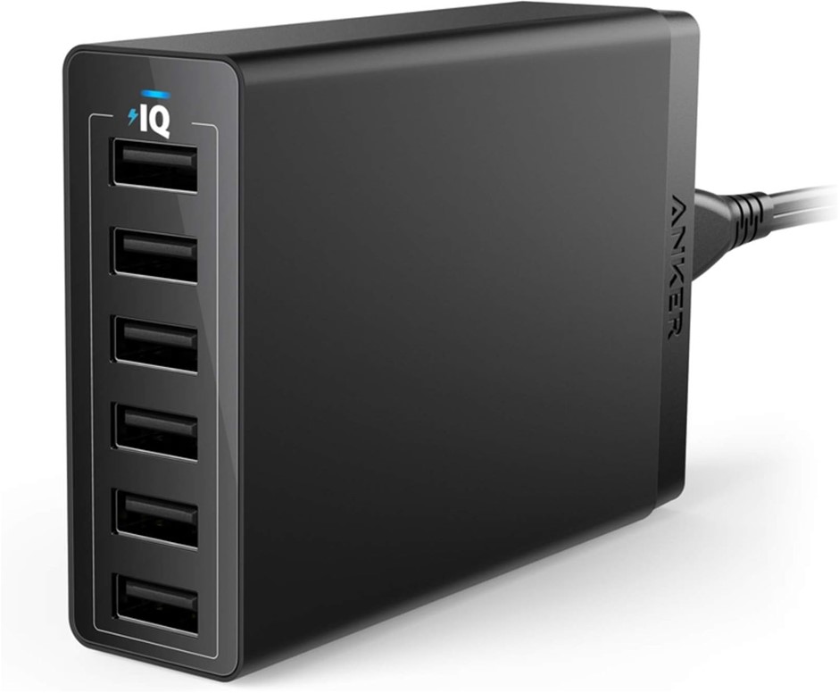 ANKER PowerPort 60W 6-Port USB Wall Charger A2123T11
