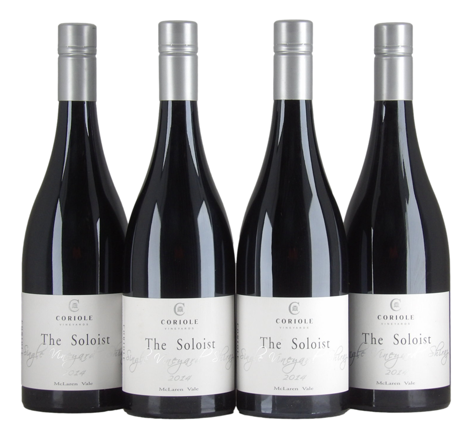 Coriole The Soloist Single Vineyard Shiraz 2014 (4x 750mL), McLaren Vale.