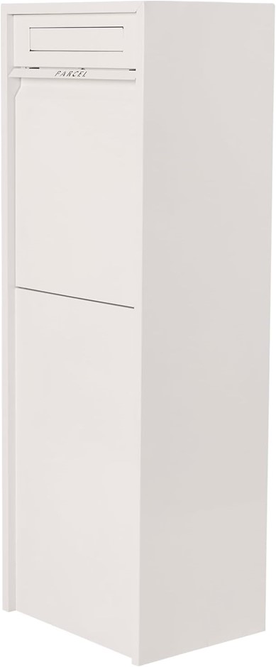 NORTHCOTE Pottery Zip Parcel Letterbox, Alloy Steel, White NB: dent on base