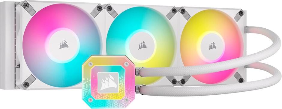 CORSAIR iCUE H150i Elite CAPELLIX XT Liquid CPU Cooler - White - AF120 RGB