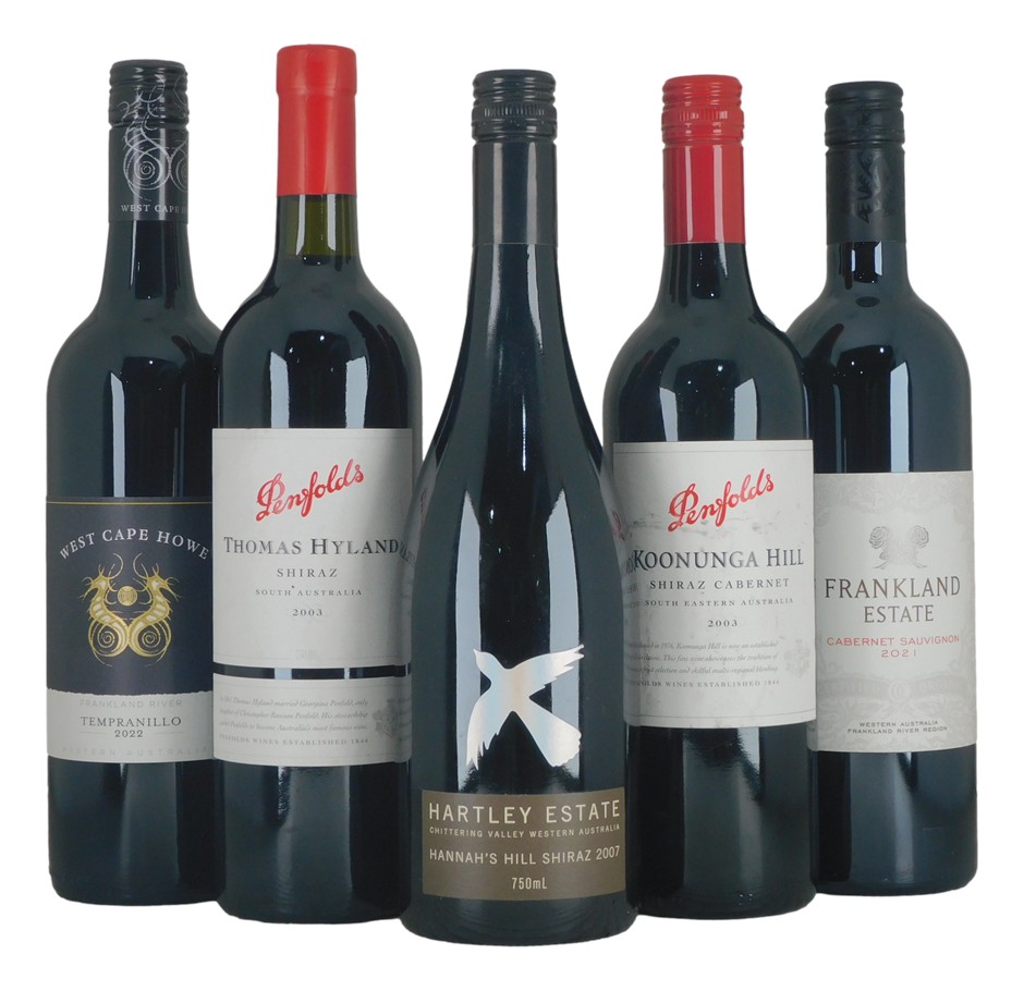 Australian Wine Pack (5x 750mL), Multi Region.