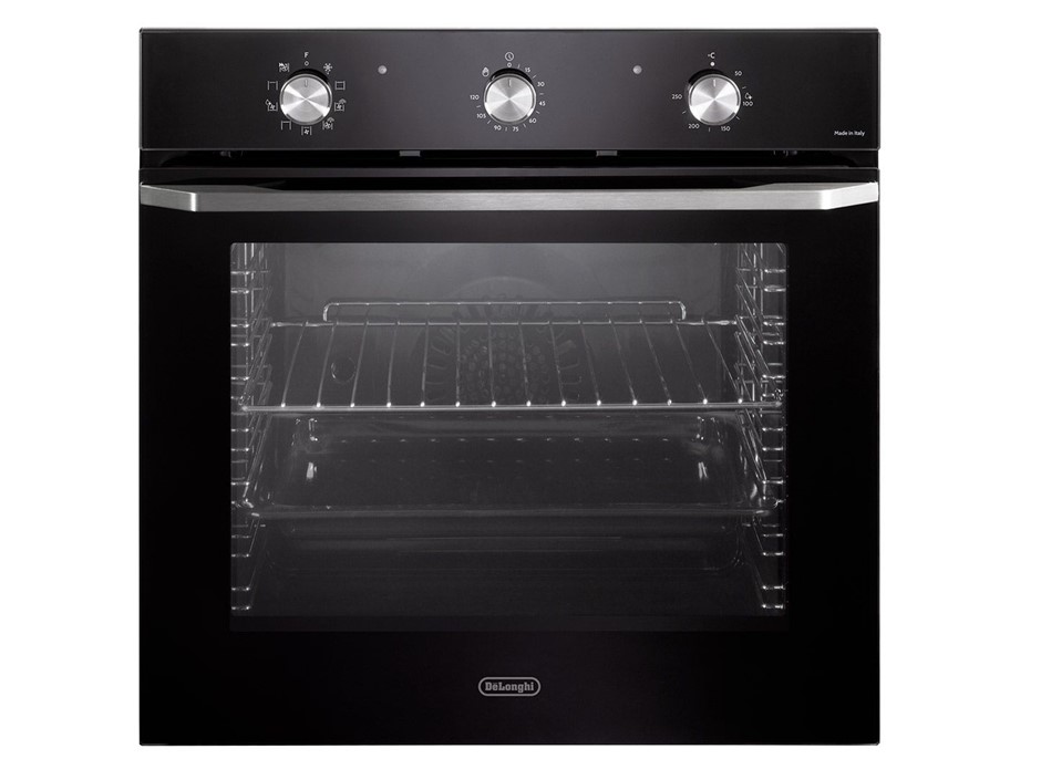 Delonghi 60cm Built in Life Oven Black Glass, Model: NSM 7 NL