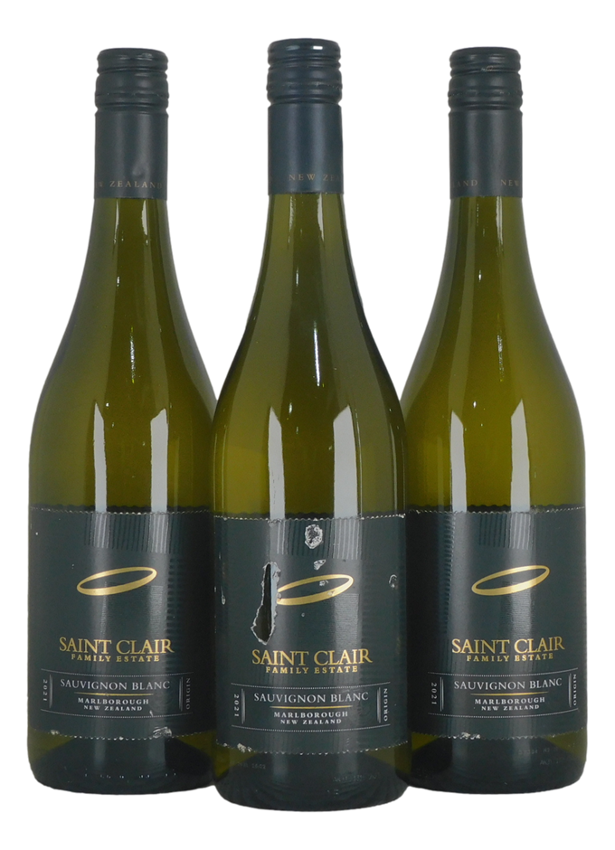 Saint Clair Family Estate Sauvignon Blanc 2021 (3x 750mL), NZ.