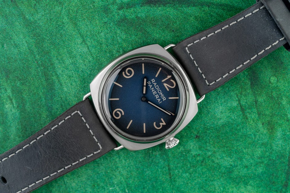 PANERAI RADIOMIR ORIGINE MANUAL 45MM STAINLESS STEEL PAM01335 BLUE DIAL BXP