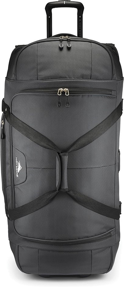 HIGH SIERRA Fairlead Drop-Bottom Wheeled Duffle, 55cm, Mercury/Black.